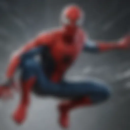 Spider-Man's web shooters in action