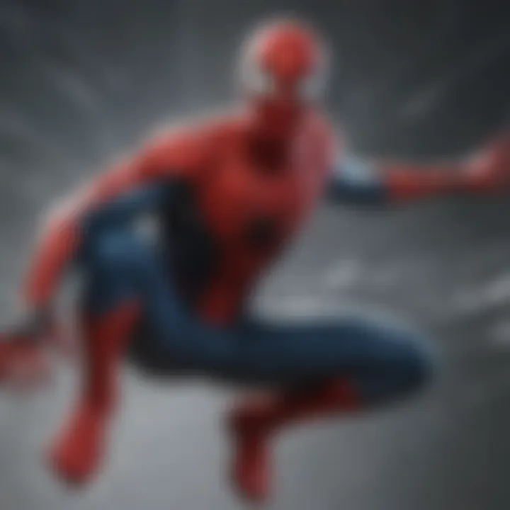 Spider-Man's web shooters in action