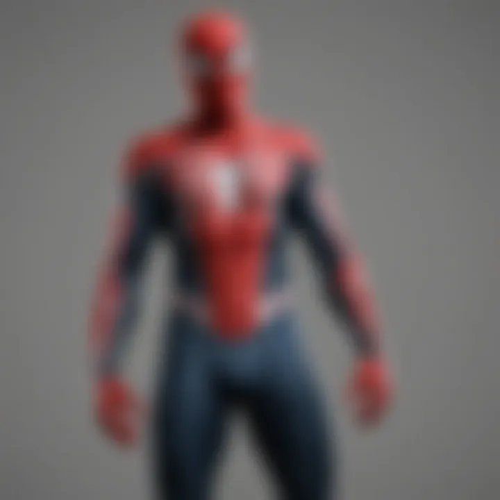 Spider-Man adult costume in striking red and blue colors