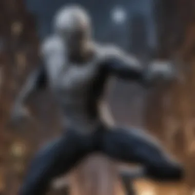 Ultimate Spider-Man in Action Ultimate Spider-Man swinging through the city skyline.
