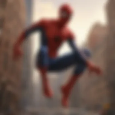 Vibrant Scene from Ultimate Spider-Man A vibrant scene from Ultimate Spider-Man