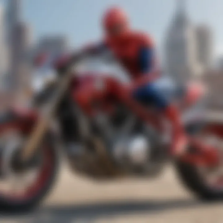 Spider-Man Motorcycle Engine Detail