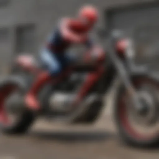 Spider-Man Motorcycle Front View