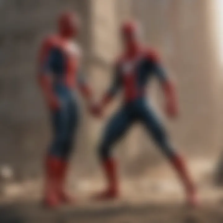 Spider-Man facing off against a classic villain