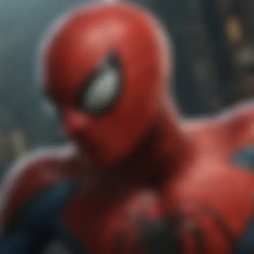 A shadowy figure representing an alternate Spider-Man character