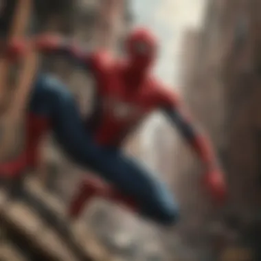 Cultural Legacy of Spider-Man A visual representation of the cultural impact of Spider-Man through the years