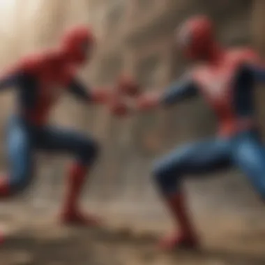 Spider-Man facing off against iconic villain