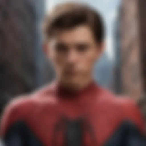 Tom Holland in a dramatic pose for an upcoming film