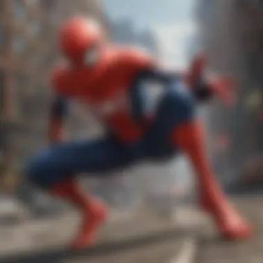 Vibrant graphics in a Spider-Man game