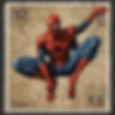 Vintage Spiderman Stamp Showcase