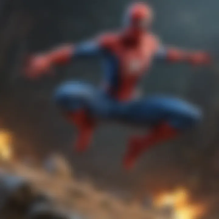 Spider-Man as a sorcerer wielding mystical energy against dark forces