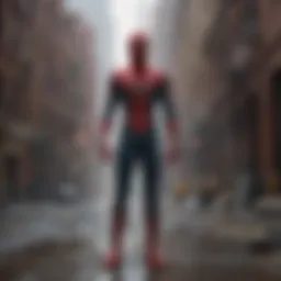 Iconic scene from the first Spider-Man movie