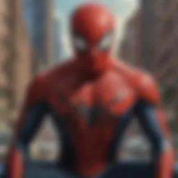 Classic Spider-Man poster featuring iconic web-slinging action