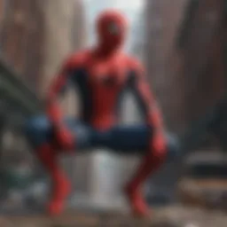 Iconic scene from the original Spider-Man